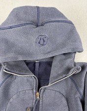 Lululemon Scuba Performance Sweatshirt Sz Large Blue Zip Hoodie picture