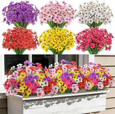 24 Bundles Artificial Flowers for Outdoors, Fake Silk Flowers UV Resistant Faux. picture