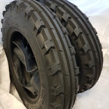 6.00x16, 6.00-16, (2 TIRES + 2 TUBES) 8 PR ROAD CREW KNK-30 4-Rib Tractor Tires picture