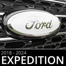 2018-2024 Ford Expedition Emblem Overlay Insert Decals - WHITE (Set of 2) picture