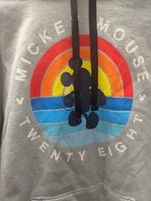 NEFF My Disney Mickey Mouse Gray Graphic Pullover Hoodie Sz Medium Unisex picture