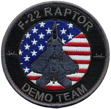 USAF 1st FIGHTER WING – F-22 DEMONSTRATION TEAM PATCH - BLACK picture