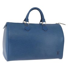 LOUIS VUITTON Epi Speedy 35 Hand Bag Toledo Blue M42995 Auth Vintage Good picture