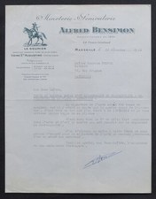 Invoice 1962 MARSEILLE MINOTERIE BENSIMON LE GOUMIER illustrated 90 picture