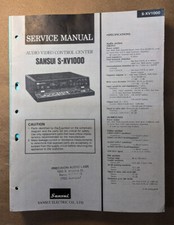 Sansui S--XV1000 Receiver Service Manual *Original* picture