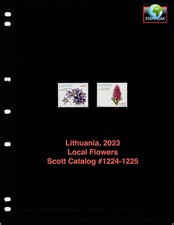 $6.00 Scott Value - 2023 LITHUANIA Flowers Eastern Europe Wildlife CV MNH NH UMM picture