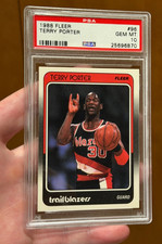 1988 FLEER Basketball Terry Porter PSA 10 Portland Trail Blazers Low Pop picture