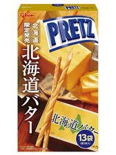 Glico Giant Pretz Hokkaido Butter (14 individually wrapped pretzels) available e picture