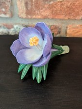 Lenox Crocus Flower Porcelain Figurine Garden Flowers Purple Vintage 1994 picture