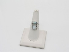 Navajo Steve Francisco Lab Created Opal Sterling Silver Ring Size 7 picture