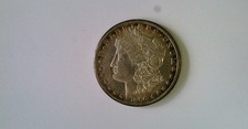 1890 cc  US SILVER MORGAN DOLLAR. UNGRADED. NICE TONING. CHECK IT OUT. picture