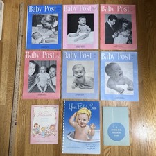 Lot 6 Vintage 1957 Baby Post Magazines Woolworths Prenatal Care Book Ephemera picture