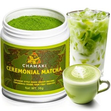 Chamaki Ceremonial Matcha Powder-First Harvest Japanese Style -Shade 30g  picture