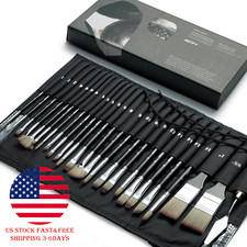 ARTIFY 24 Pieces Professional Oil Paint Brush Set, Long Handle Hard Nylon Hair picture