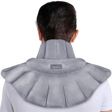 REVIX Microwavable Heating Pad for Neck Shoulders & Back, Moist Heat, Gray picture