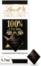 Lindt Unsweetened Dark Chocolate 100% Cocoa EXCELLENCE Bar 1.7 oz 1 Bar picture