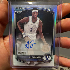 Topps 2025-26 Bowman Chrome AJ Dybantsa Rookie Refractor Auto CPA-AD /499 picture