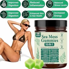16 in 1 Organic Sea Moss Gummy | Irishmoss Extract 6000Mg | Green Apple Flavor picture