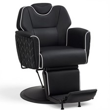 BarberPub Classic Barber Chair, Dual Hand Levers for Left-handed Users Salon9274 picture