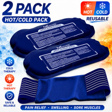 Ice Packs for Injuries Reusable (3-Piece Set) Hot and Cold Ice Pack Therapy Gel picture