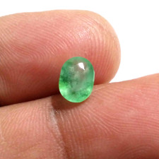 Attractive Rare 1.40 Crt Green Zambian Emerald Oval Shape Faceted Loose Gemstone picture