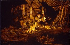 ARTIST PAUL CALLE SIGNED FIRESIDE COMPANIONS LIMITED EDITION PRINT, MOUNTAIN MAN picture