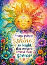 Rainbow Sun Friendship Card - Your Kindness Makes Everyone Around You Grow picture