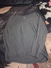 Sonoma~Womens Charcoal Gray, %60 Cotton, V-Neck,