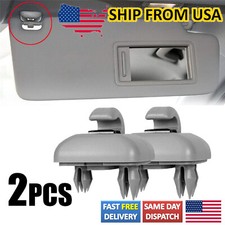 2X Sun Visor Gray Clip Holder Hook for Audi A3 S3 A4 S4 A5 S5 Q3 Q5 8U0857562A picture