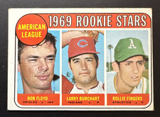 1969 Topps - High# Rollie Fingers, Bobby Floyd, Larry Burchart #597 RC G+/VG- picture