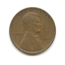 1909 Lincoln VDB Cent, Nice XF Condition,  picture