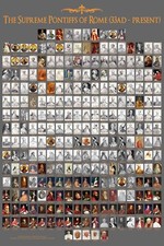 Popes Poster - Contains All 267 Popes from St. Peter to Pope Leo XIV - 24 x 36 picture