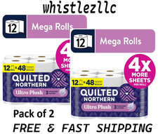 Quilted Northern Ultra Plush 3-Ply Toilet Paper, 12 Mega Rolls Each- 2 Pack picture