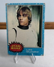 Vintage 1977 Topps Star Wars #1 Luke Skywalker Rookie Card Series 1 Blue picture