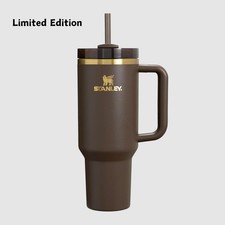 NEW Authentic Stanley Tumbler Quencher Chocolate Gold Quencher 40 oz H2.0 Gifts picture