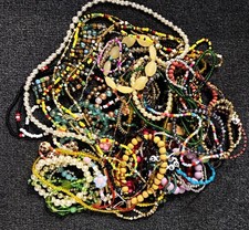 Mixed Lot Multicolor Beaded Jewelry Necklaces & Bracelets 50+ pcs picture