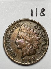 1908-S INDIAN CENT, #118 picture
