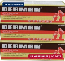 Derman Antifungal Cream for the Treatment of Athlete'S Foot (3 Pack (0.88 Ounce) picture