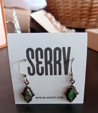 SERRV International Abalone Earrings Nepal NEW in Box picture