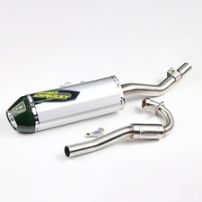 Full System Complete Muffler Exhaust Green Carbon Fit FOR KAWASAKI KLX140L KLX picture