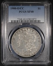 1900-O/CC Morgan Silver Dollar - $1 PCGS XF40 - Cool Variety picture