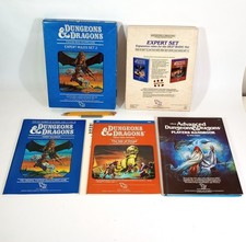 TSR D&D Dungeons & Dragons Set 2: Expert Rules Box + AD&D Players Handbook 1980 picture