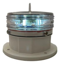 Marine Solar Warning Light - WHITE LED Marine Dock Barge Safety Beacon Light 2NM picture