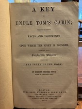 1853 – A Key to Uncle Tom's Cabin – Harriet Beecher Stowe | First Edition picture