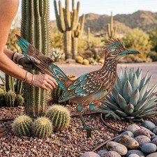 Roadrunner Garden Stake, Metal Yard Art, Southwestern Desert Decor picture