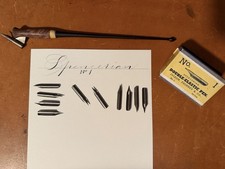One set of 10 nibs - Spencerian No. 1 Double Elastic Vintage Steel Pen Nibs picture