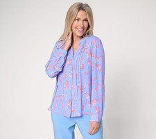Liberare Women's Top Sz L Make Your Selection: Joan Rivers Pintuck Blue A723840 picture