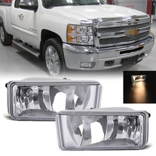 Fit 2007-2015 Chevy Silverado 1500 2500 Front Bumper Fog Lights Lamps Pair 07-15 picture