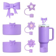 Stanley Tumbler Accessories Set Including 4 Pcs Siliocne Straw Covers Toppers Ca picture
