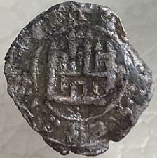 Very Rare Medieval Coin 1400-1406 Kingdom Of Castile And Leon Henry III Denier picture